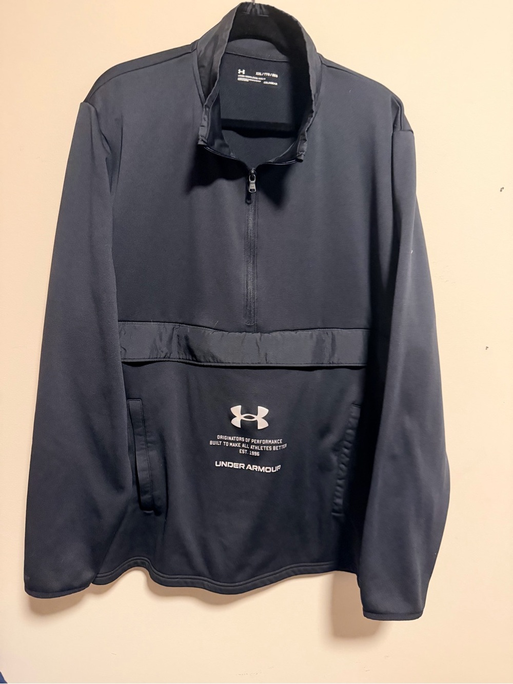 Under Armour Men's Black Quarter-Zip Storm Pullover Jacket